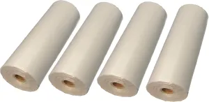 620/Roll, Plastic Clear Produce Bag 10" x 15" Food Storage for Fruits Vegetable Bread (4 Rolls)