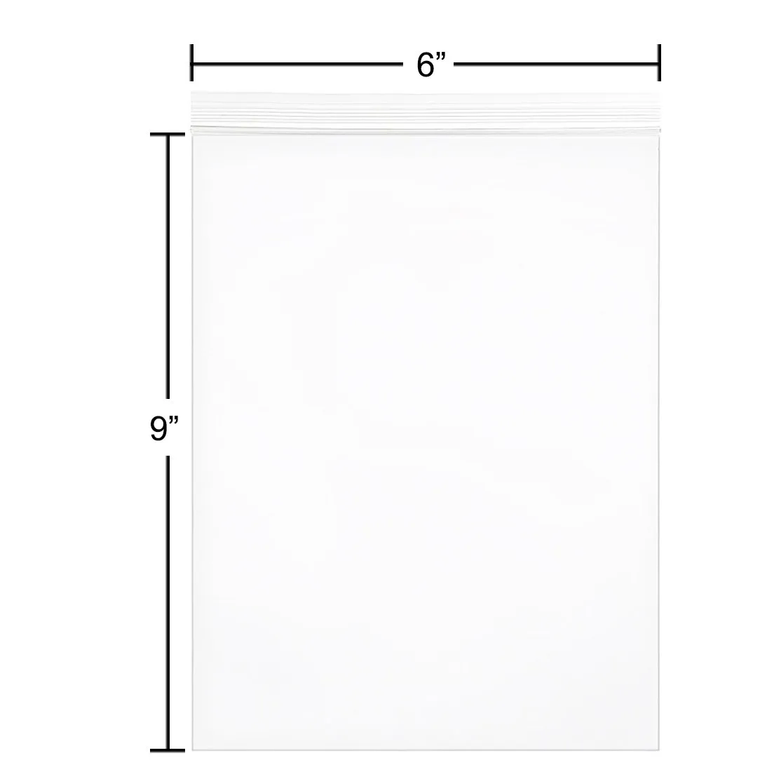 6" x 9" (200 pcs) 2 Mil Reclosable Plastic Bag Resealable Zip Bags Clear Reclosable Plastic Bags