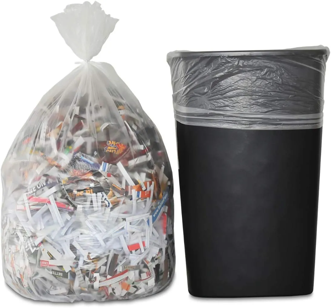 7-10 Gallon Clear Garbage Bags Medium Kitchen Trash Bags Large Plastic Wastebasket Trash Can Liners for Home and Office Bins, 200 Count (Fits 7 Gallon, 8 Gallon, 9 Gallon and 10 Gallon Bins)