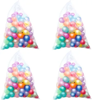 98.4 X 59 Inch 4 Pcs Large Plastic Balloon Transport Bags - Clear Giant Storage Bags for Birthday Celebration, New Year's Eve Party Supplies