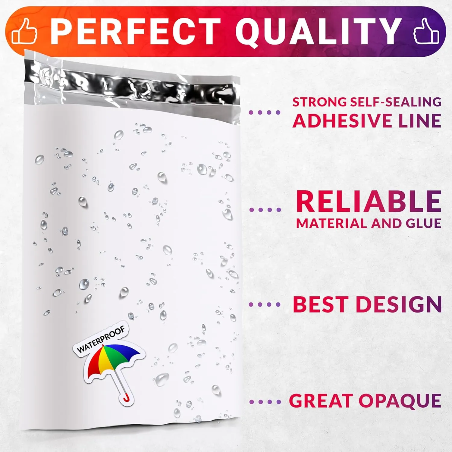 ABC White Gusseted Poly Mailers, 24 x 21 x 6 Inch. Pack of 25 Expansion Poly Mailers Bags for Shipping Clothing
