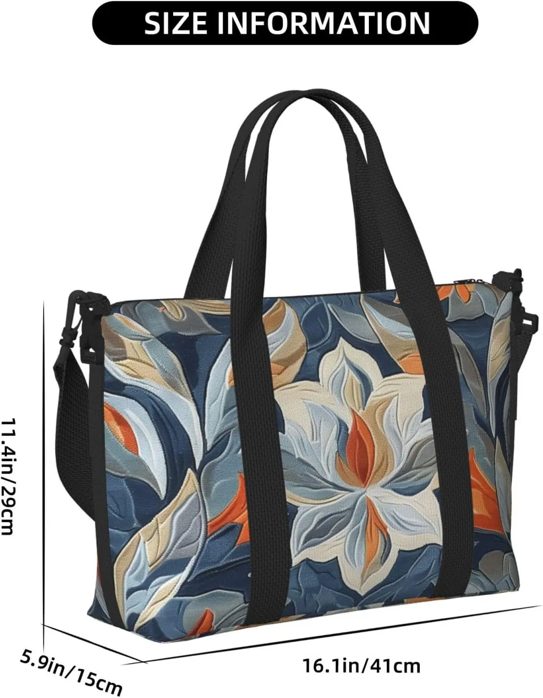 abstract shapes print Travel Duffel Bag, Sports Tote Gym Bag, Swim Pool Bag Large Shoulder Tote Bag for Beach Weekender, 202-406-121