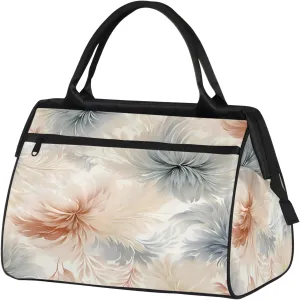 Abstract Watercolor Floral Travel Duffel Bag Gym Tote Bag for Women Men Waterproof Weekend Overnight Bag Carry On Tote Luggage with Pocket Personal Item Bags Sports Bag fit Travel Sports Gym Yoga