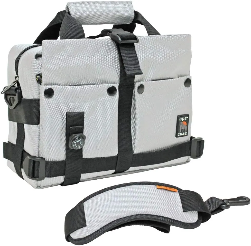 AC450LG Ape Case Cubeze Compact Shoulder Camera Bag for Mirrorless Or Compact DSLR Camera for Canon, Sony, Nikon, Olympus, Fuji | Removable Cubeze Pocket for Laptop Light Grey…