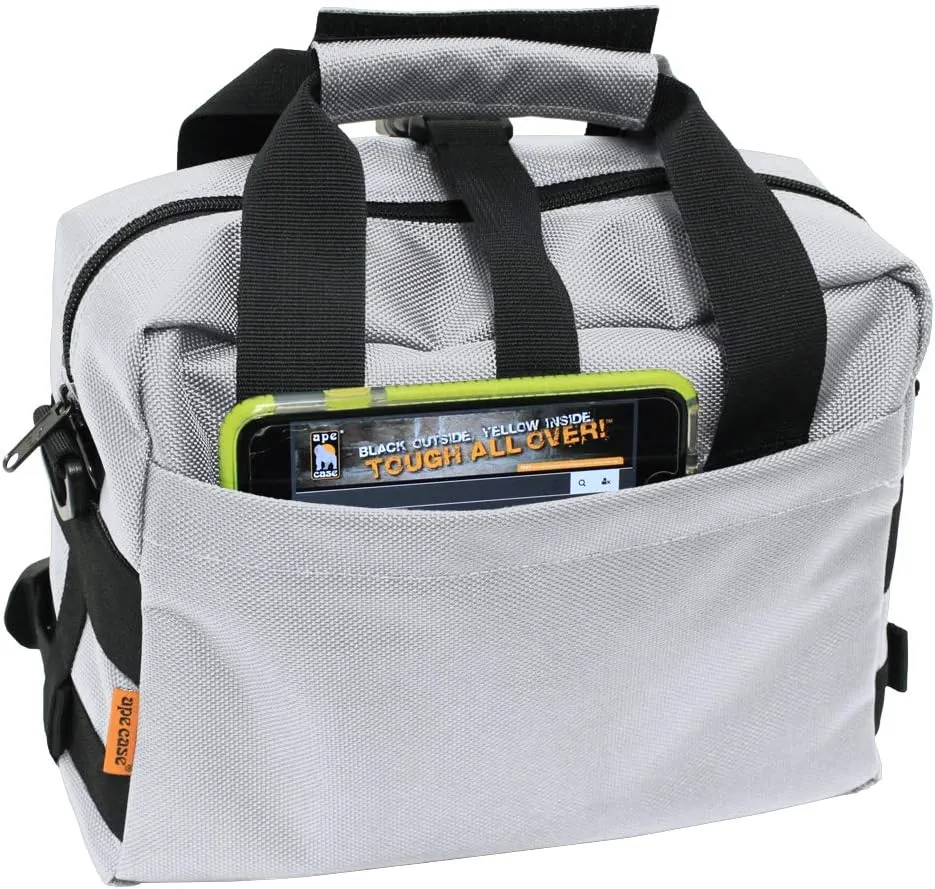 AC450LG Ape Case Cubeze Compact Shoulder Camera Bag for Mirrorless Or Compact DSLR Camera for Canon, Sony, Nikon, Olympus, Fuji | Removable Cubeze Pocket for Laptop Light Grey…
