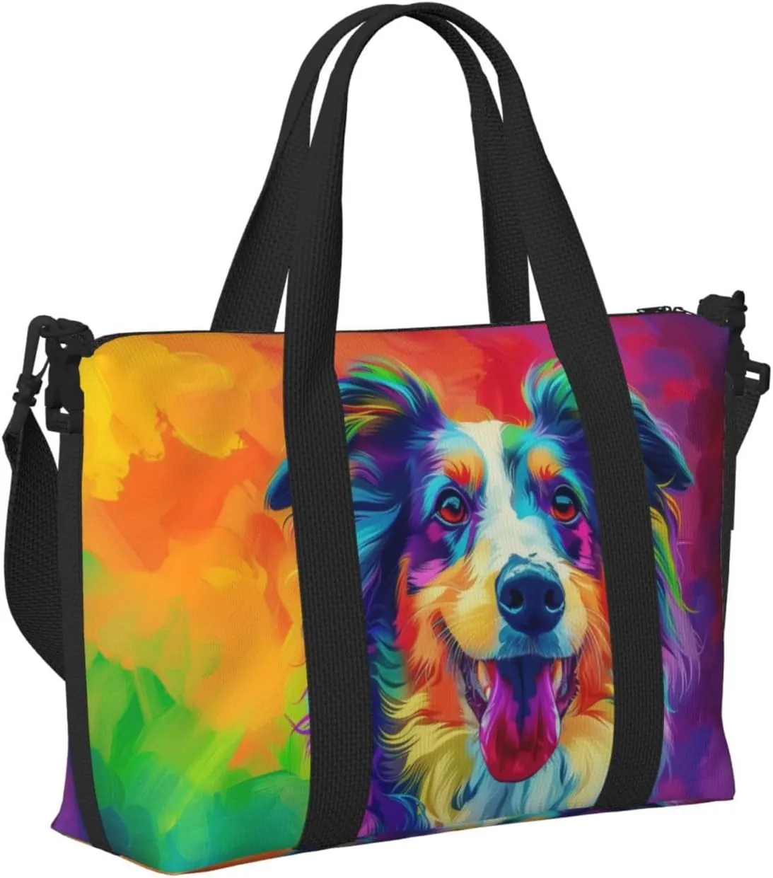 Afghan Hound dog cute print Travel Duffel Bag, Sports Tote Gym Bag, Swim Pool Bag Large Shoulder Tote Bag for Beach Weekender