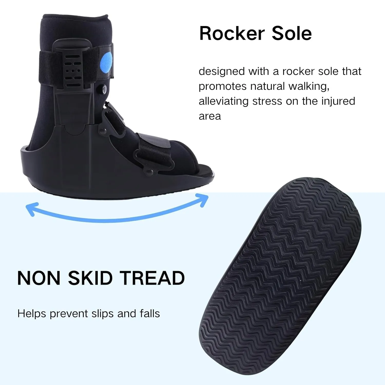 Air Walker Boot Medical Short Fracture Boot for Sprained Ankle and Achilles Tendonitis Inflatable Orthopedic Walking Boot for Broken Foot Fracture Recovery