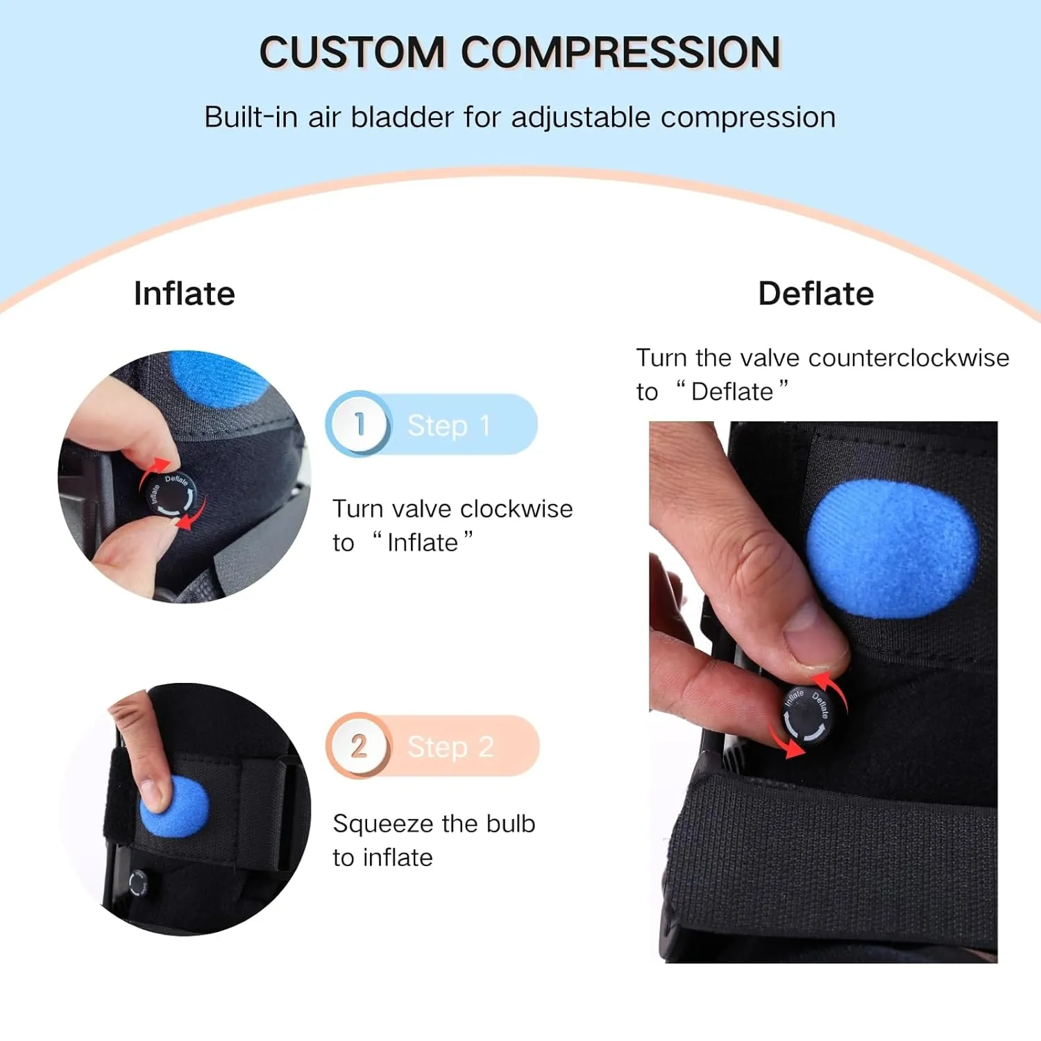 Air Walker Boot Medical Short Fracture Boot for Sprained Ankle and Achilles Tendonitis Inflatable Orthopedic Walking Boot for Broken Foot Fracture Recovery