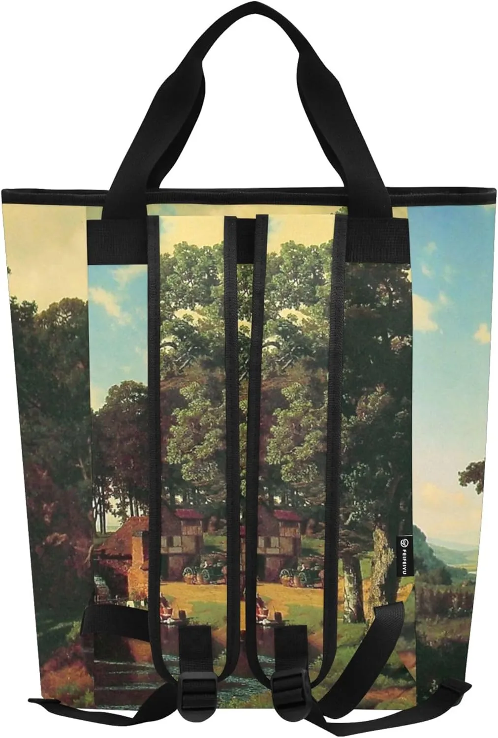 Albert Bierstadt Rustic Mill Painting Cooler Bags 36 Cans Insulated Beach Cooler Bag Cooling Bookbag for Women Travel