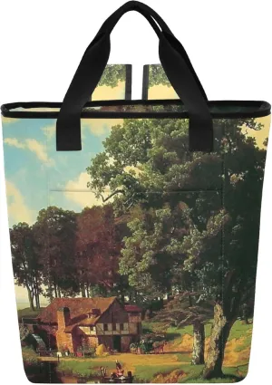 Albert Bierstadt Rustic Mill Painting Cooler Bags 36 Cans Insulated Beach Cooler Bag Cooling Bookbag for Women Travel