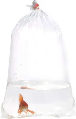 ALFA FISHERY BAGS Size 16 x 24 Inches Round Corners Bottom Leak Proof Clear Plastic Fish Bags for Marine and Tropical Fish Transport 2.5 mil.