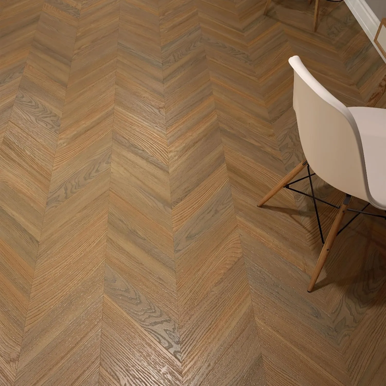 Allure 12" x 28" x 8mm, 12mil Luxury Vinyl, 45 Degree Chevron Flooring, Peach Crisp Pine Look, Embossed, Waterproof, Full Pallet, 39 Boxes (735.9 sqft), 8 planksbox, 18.87 sqft/Box