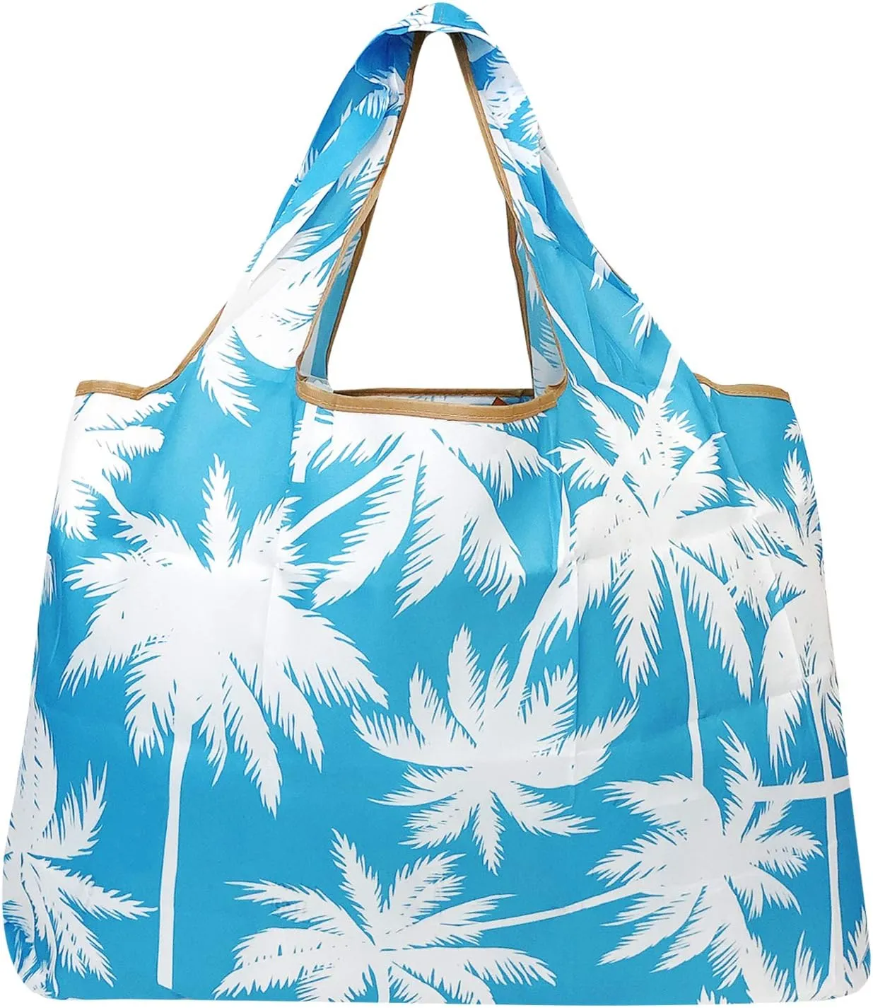allydrew Large Foldable Tote Nylon Reusable Grocery Bags, 5 Pack