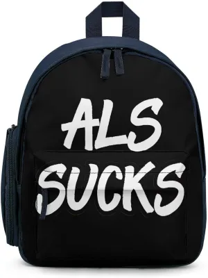 ALS Sucks Awareness Month Travel Backpack Water Resistant Luggage Daypack Business Weekender Bag for Men Women