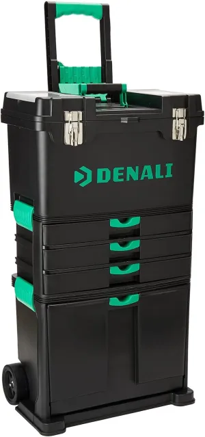 Amazon Brand - Denali Wheeled Work Center and Tool Box, 32.3 x 18.25 x 11.25 (HxWxD), Black
