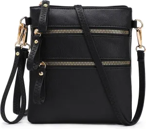 AMELIE GALANTI womens small crossbody strap handbag bag,Soft Leather Fabric Delicate Durable Fashion Design