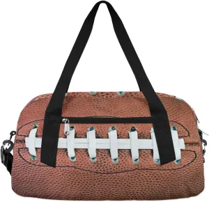 American Football Laces Kids Duffel Bag,Sport Ball Sport Gym Bag for Teen Boys Girls,Weekender Overnight Tote Bag Carry On Duffel Bag for Travel Gymnastic Gymnastic Ballet