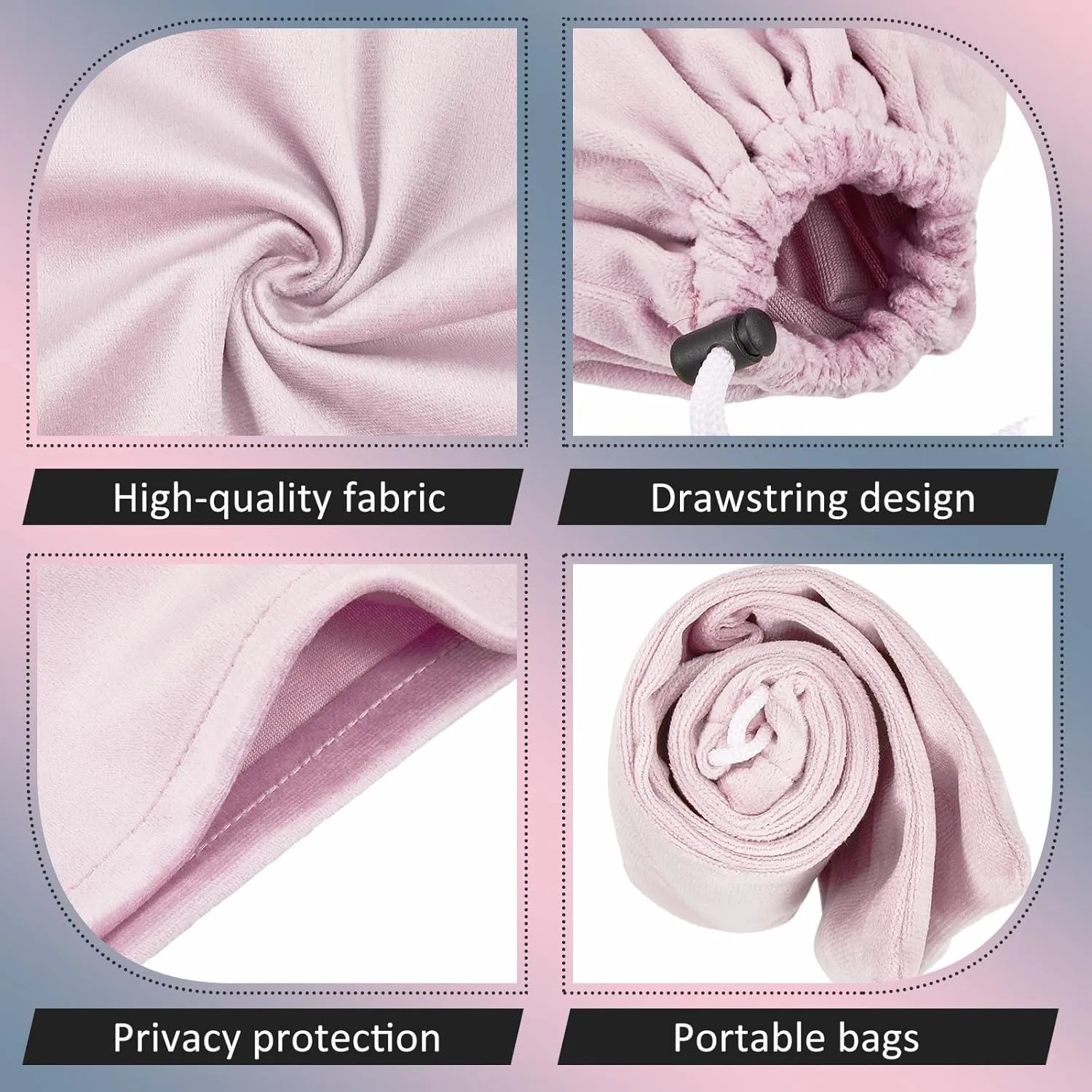 Amylove 9 Pcs Satin Game Toy Storage Bag Silk Drawstring Bags Gift Bags Pouches for Lightweight Toys Organizer Stuff Sack Foldable Travel Pouch for Women, 3 Sizes(Pink, Green, Blue)