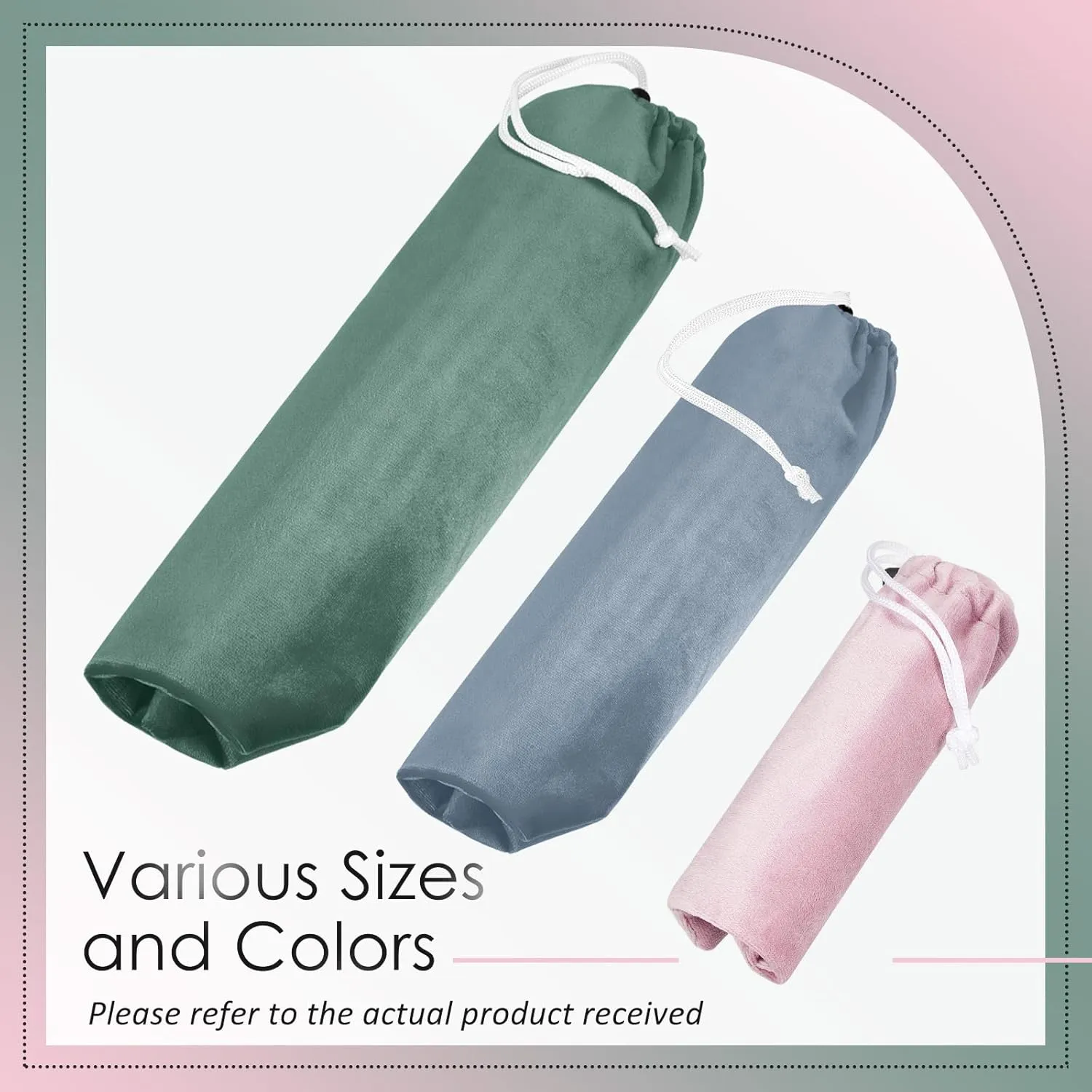 Amylove 9 Pcs Satin Game Toy Storage Bag Silk Drawstring Bags Gift Bags Pouches for Lightweight Toys Organizer Stuff Sack Foldable Travel Pouch for Women, 3 Sizes(Pink, Green, Blue)