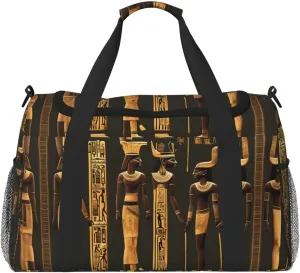 Ancient Egyptian Hieroglyph print Personal Item Bag Large Duffel Bag Travel Bag Weekender Bag Gym Bag Tote Duffel bag