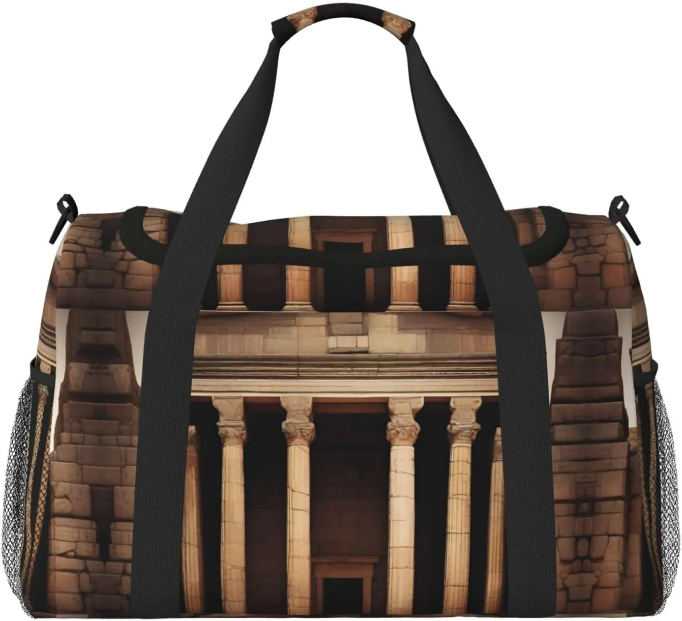 Ancient Relics Large Capacity Crossbody Travel Bag with Nylon Zippers, Shoulder Strap, and Multiple Pockets