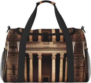 Ancient Relics Large Capacity Crossbody Travel Bag with Nylon Zippers, Shoulder Strap, and Multiple Pockets