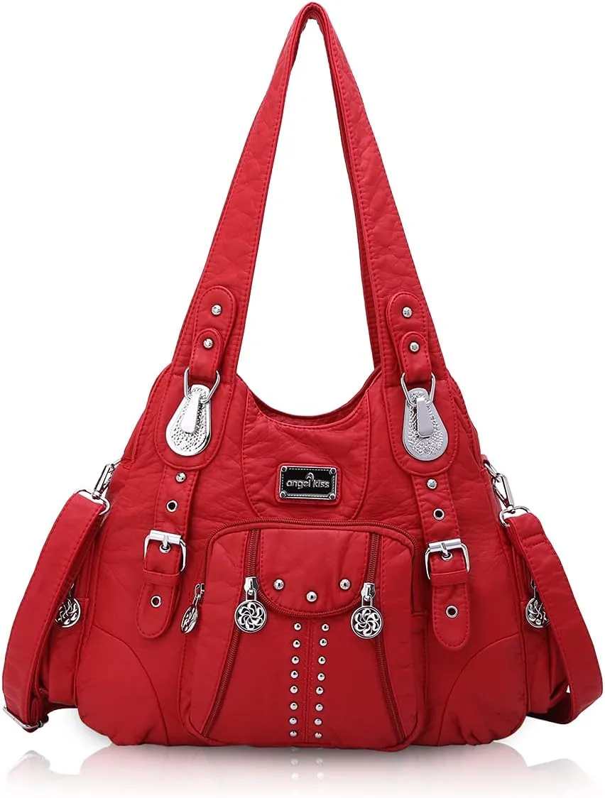 Angel Kiss Purses for Women Soft PU Leather Large Hobo Bags for Women Shoulder Bag