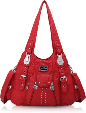 Angel Kiss Purses for Women Soft PU Leather Large Hobo Bags for Women Shoulder Bag