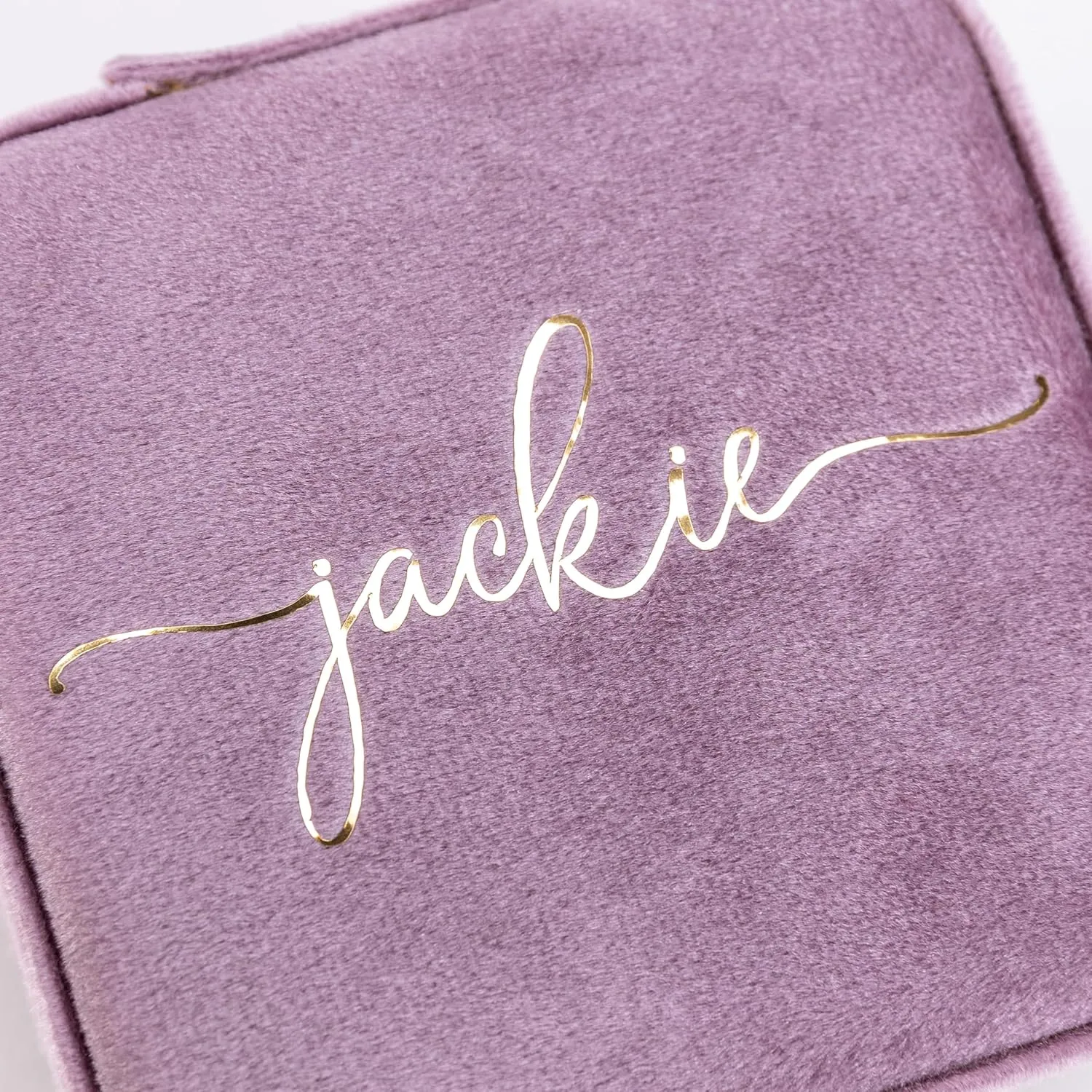 Angelina's Palace Personalized Italian Velvet Jewelry Case With Name Necklace Ring Storage Box Monogram Travel Jewelry Organizer Wedding Party Bridesmaid Gift for Her