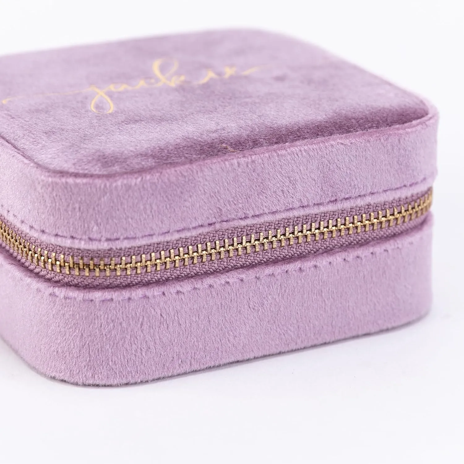 Angelina's Palace Personalized Italian Velvet Jewelry Case With Name Necklace Ring Storage Box Monogram Travel Jewelry Organizer Wedding Party Bridesmaid Gift for Her