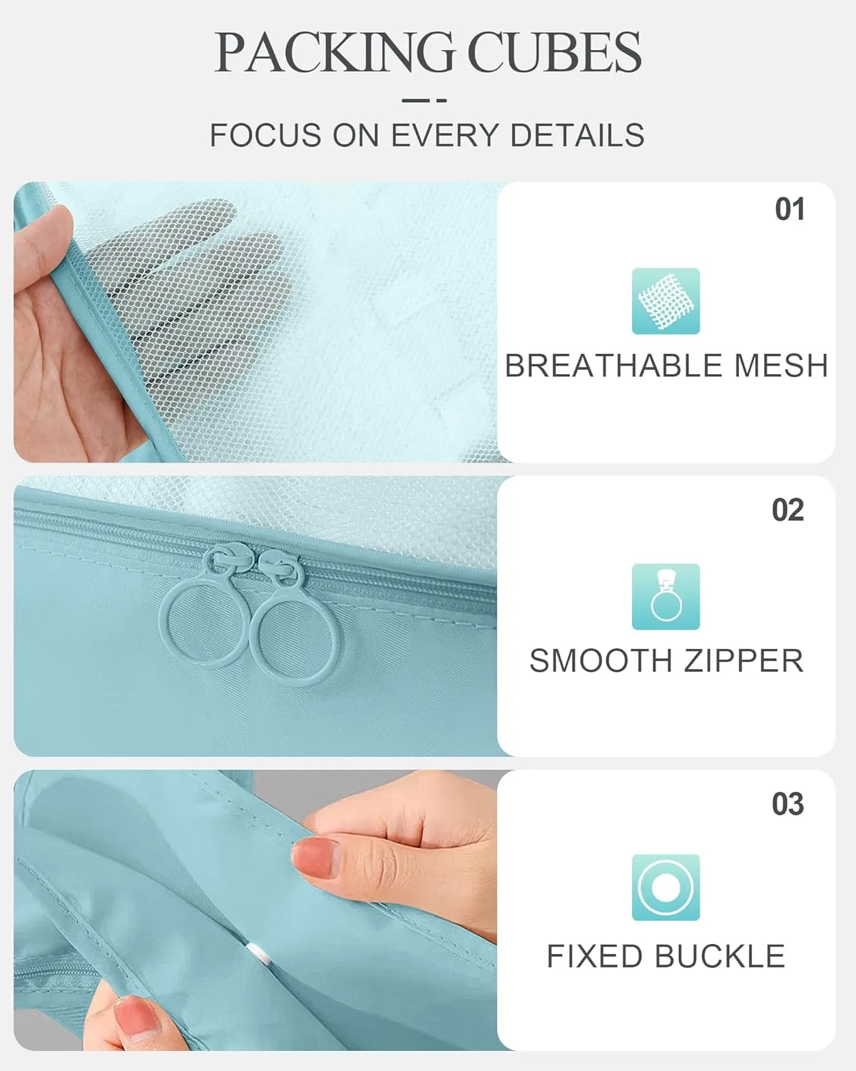 Anjing Packing Cubes 10/11 PCS Travel Luggage Organizers, Travel Essentials, Waterproof Packing Organisers, Luggage Organizer Bags