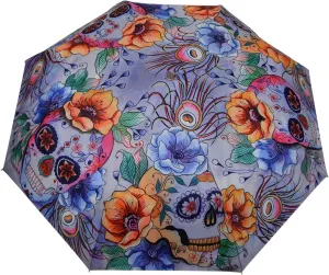 Anuschka Umbrella AUTO Open/Close - UPF 50  - 38” Waterproof Windproof Canopy - Fits in Handbag - Windproof Flexible Fiberglass