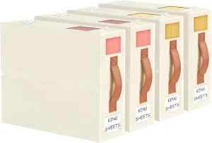 Aokeyee Foldable Bed Sheet Organizers and Storage - 4 Pack(Queen or King Size) Sheet Set Organizer for Bed Sheets,Pillowcases,Linen Closet Organizer for Bedding Clothes Towels(lvory)
