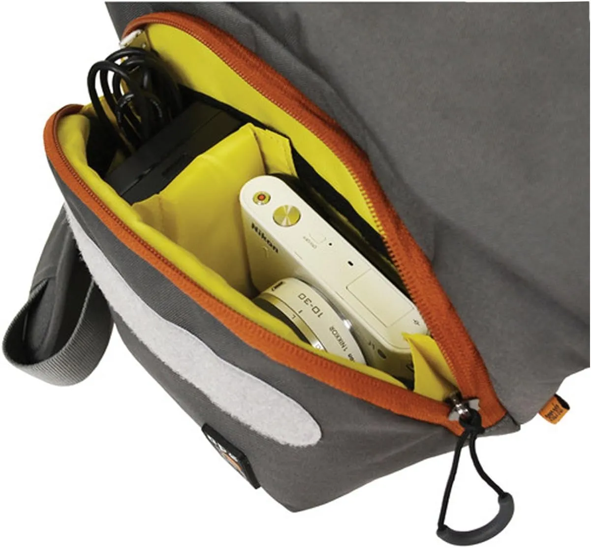 Ape Case, Messenger Bag, Small, Orange, Camera Insert Included, for mirrorless Camera, for Compact Camera and Accessories, Shoulder Strap Included, Phone Compartment Included (AC560OR)
