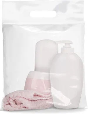 APQ Die Cut Zipper Bags, 12 x 12 Inches. Pack of 50 Clear Polyethylene Die Cut Handle Reclosable Zip Bags for Clothes, Tools. 3 Mil Thick Durable Reclosable Plastic Bags With Zipper Closure