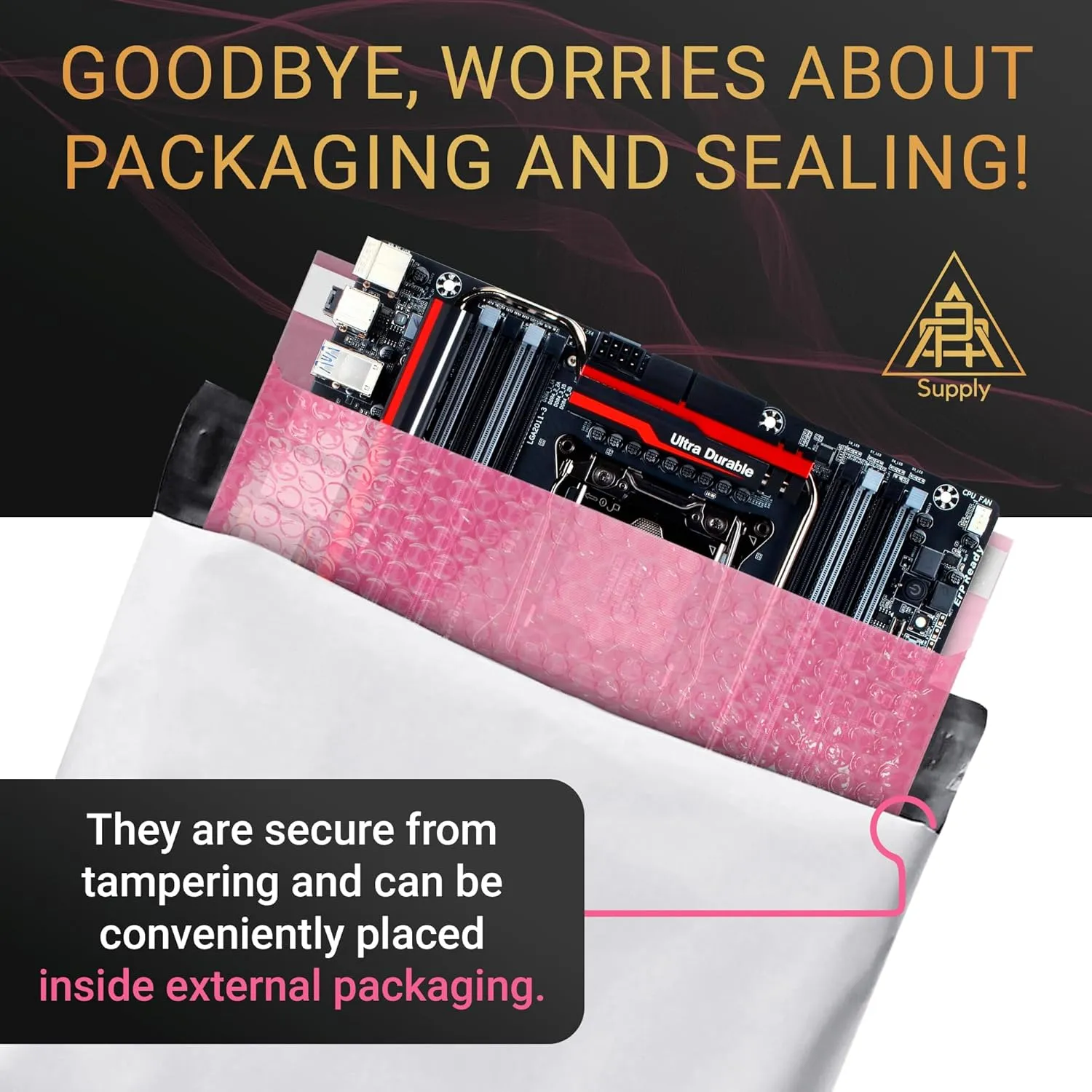 APQ Pack of 25 Anti-Static Bubble Out Bags 4x10.5. Resealable Static Shielding Bag 4 x 10.5. Bubble Cushioning Pouch Bag for Packaging, Storing Sensitive Electronic Components.