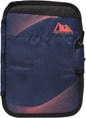Arctic Zone Lunch Bag with Removeable Hard Liner, Adjustable Divider and Built-In Lunch Tray, Navy/Red