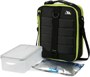Arctic Zone Ultimate Upright Expandable Lunch Pack, Dual Compartment Insulated - Black