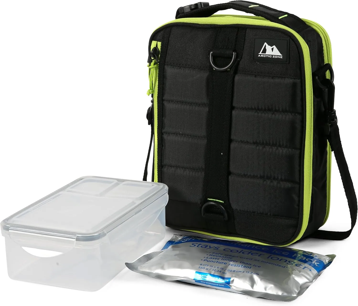 Arctic Zone Ultimate Upright Expandable Lunch Pack, Dual Compartment Insulated - Black