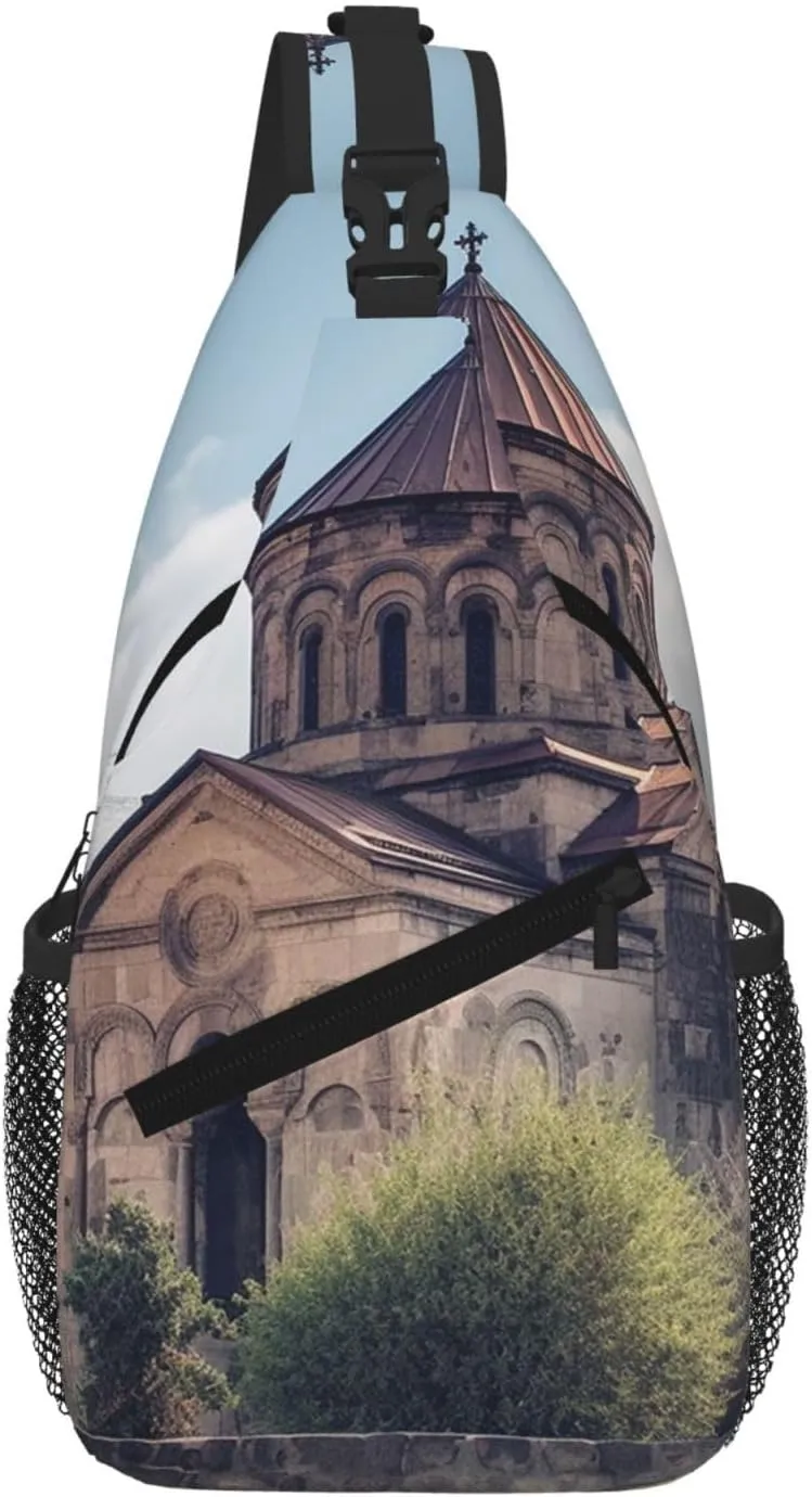 Armenian Church Sling Bag For Women Men Travel Hiking Backpack Crossbody Shoulder Chest Bags Casual Daypack