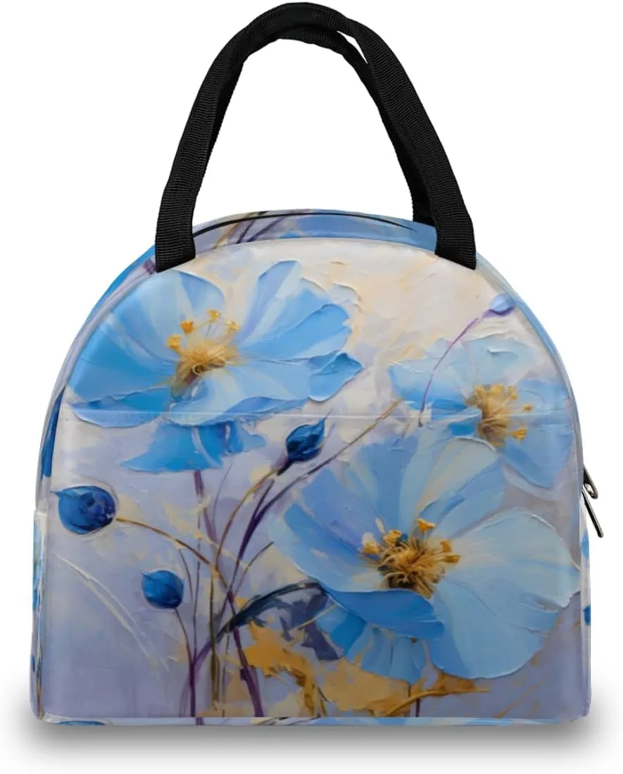 Art Romance Theme Lunch Tote Bag Reusable Insulated Bags Waterproof Adult Portable Meal Cooler Pack for Women Men Picnic Office Work Travel