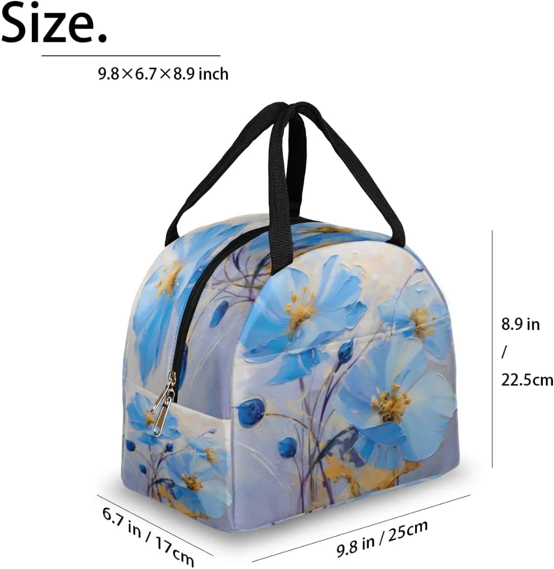 Art Romance Theme Lunch Tote Bag Reusable Insulated Bags Waterproof Adult Portable Meal Cooler Pack for Women Men Picnic Office Work Travel
