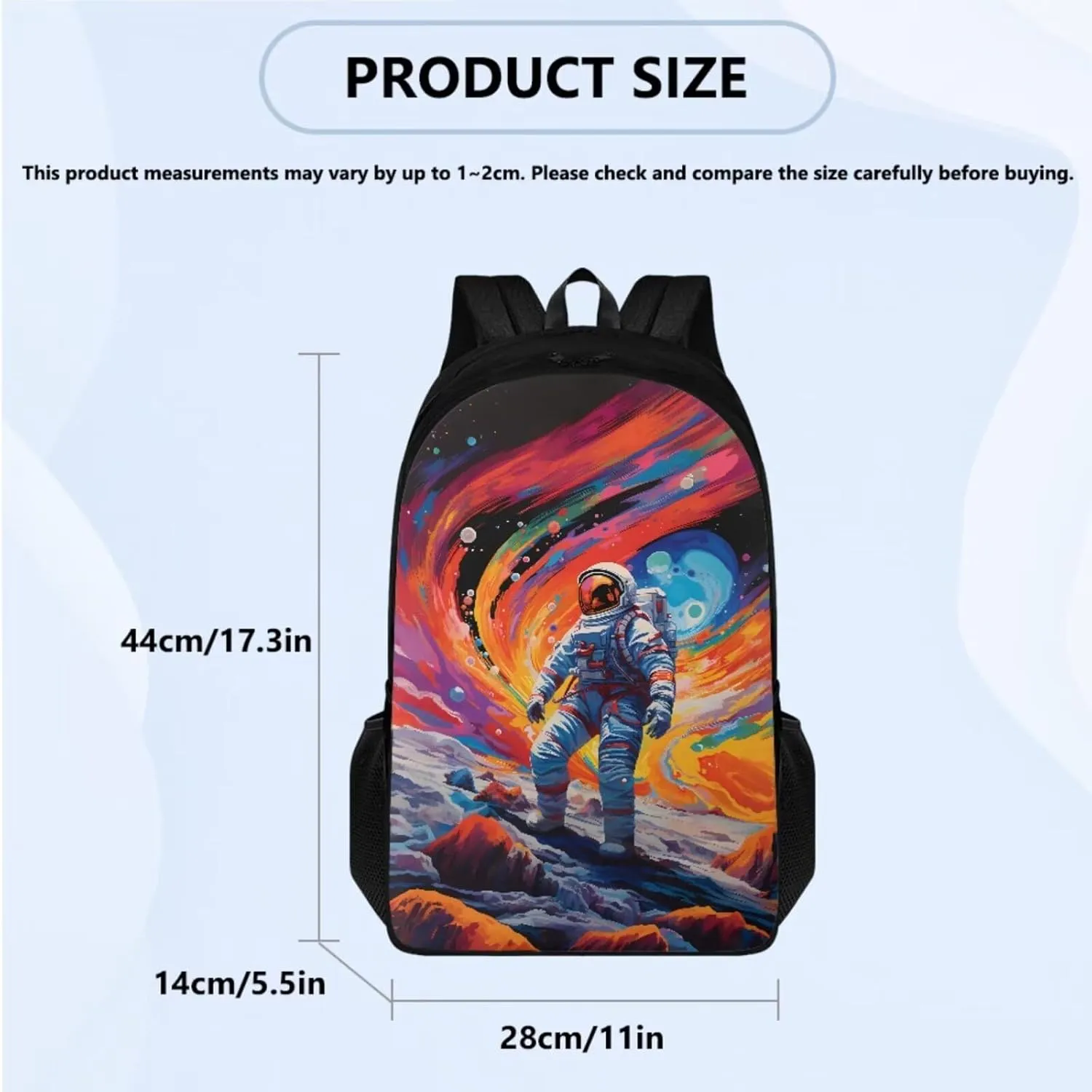 Astronaut Galaxy Teen Backpack and Lunch Box Set of 4 Lightweight School Bookpack for 5th 6th Grade Big Capacity Backpack for Boys with Pencil Bags for Boy Schoolbags