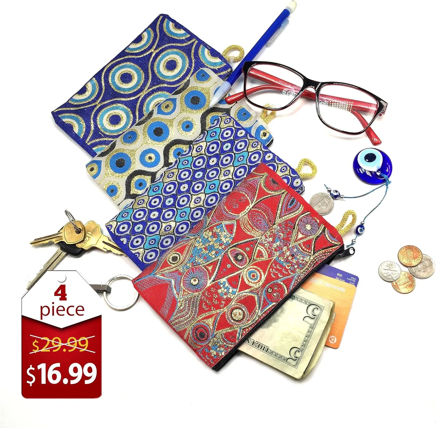 Authentic Patterned Versatile Purse, Woven Zipper Pouch, Keyring Pouch, Coin Wallet, Hip Purse, Women Makeup Wallet, Türkish Woven Purse