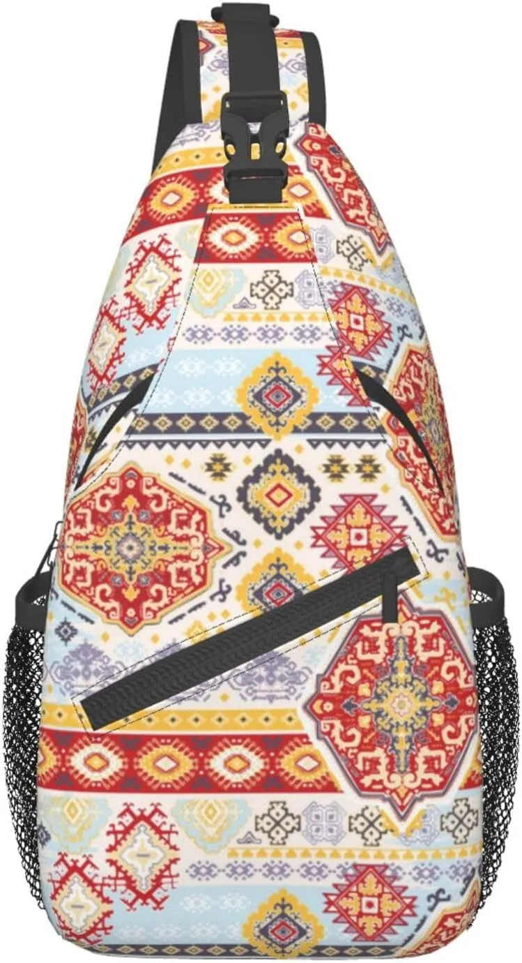 Aztec Sling Backpack Chest Bag Crossbody Shoulder Bag Gym Cycling Travel Hiking Daypack For Men Women
