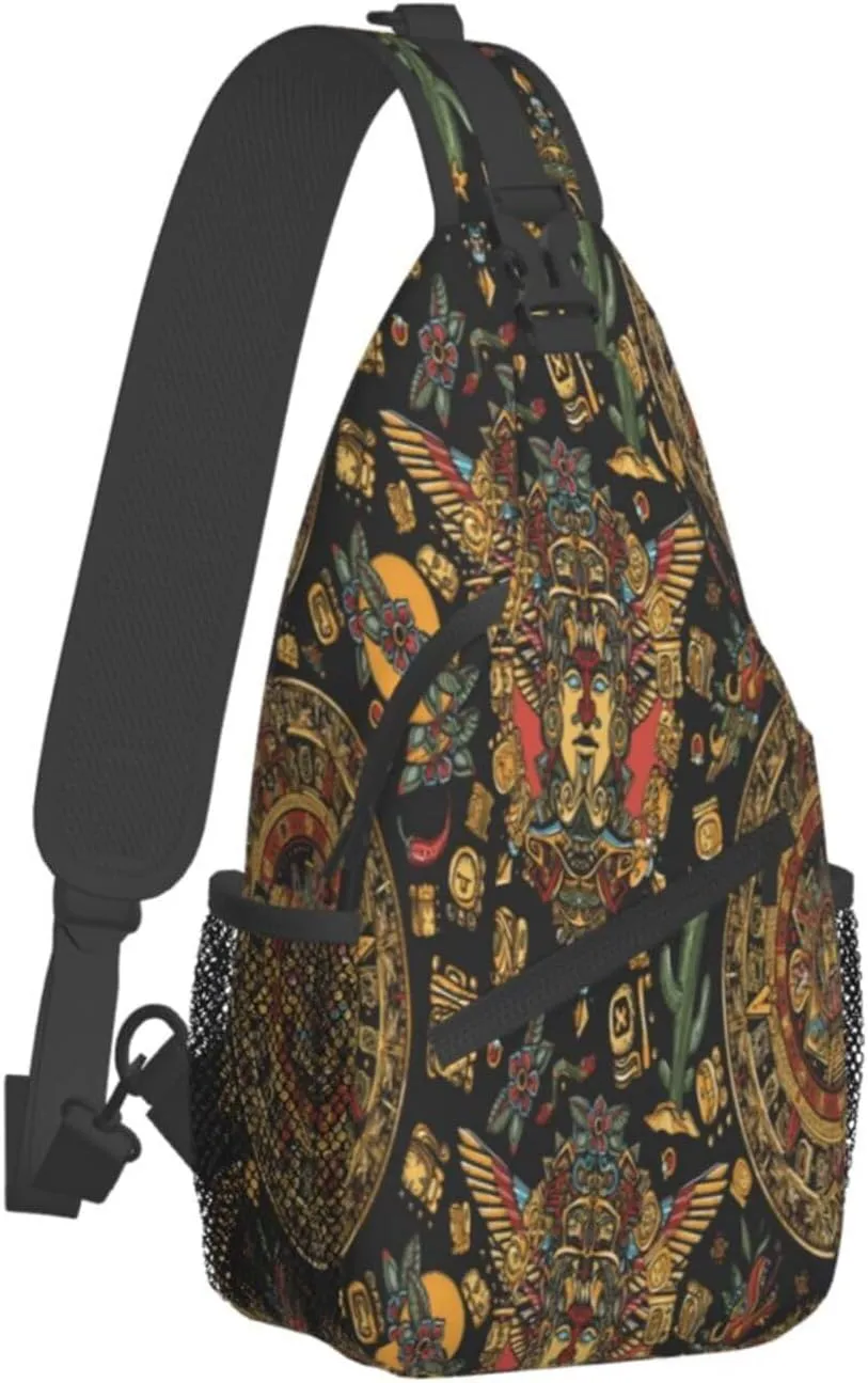 Aztec Sling Backpack Chest Bag Crossbody Shoulder Bag Gym Cycling Travel Hiking Daypack For Men Women