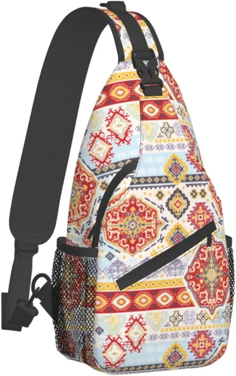 Aztec Sling Backpack Chest Bag Crossbody Shoulder Bag Gym Cycling Travel Hiking Daypack For Men Women