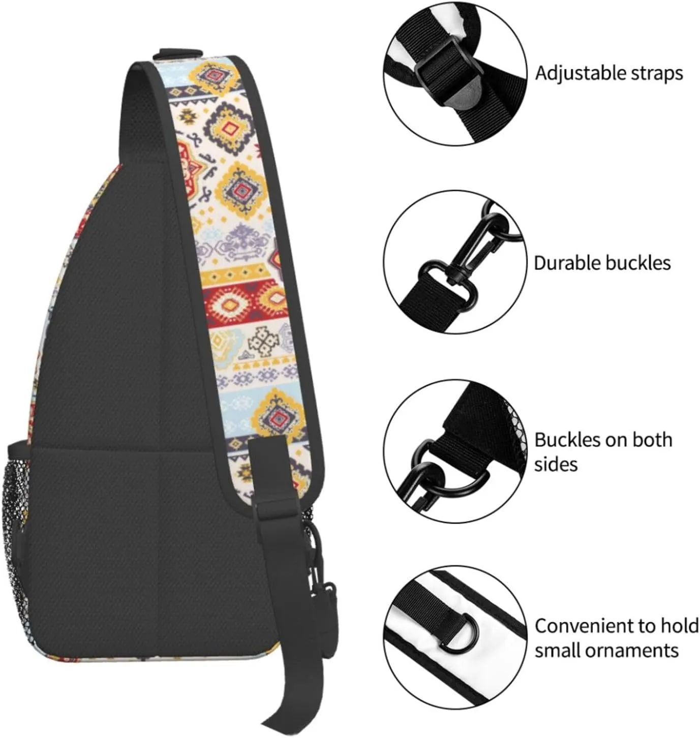Aztec Sling Backpack Chest Bag Crossbody Shoulder Bag Gym Cycling Travel Hiking Daypack For Men Women