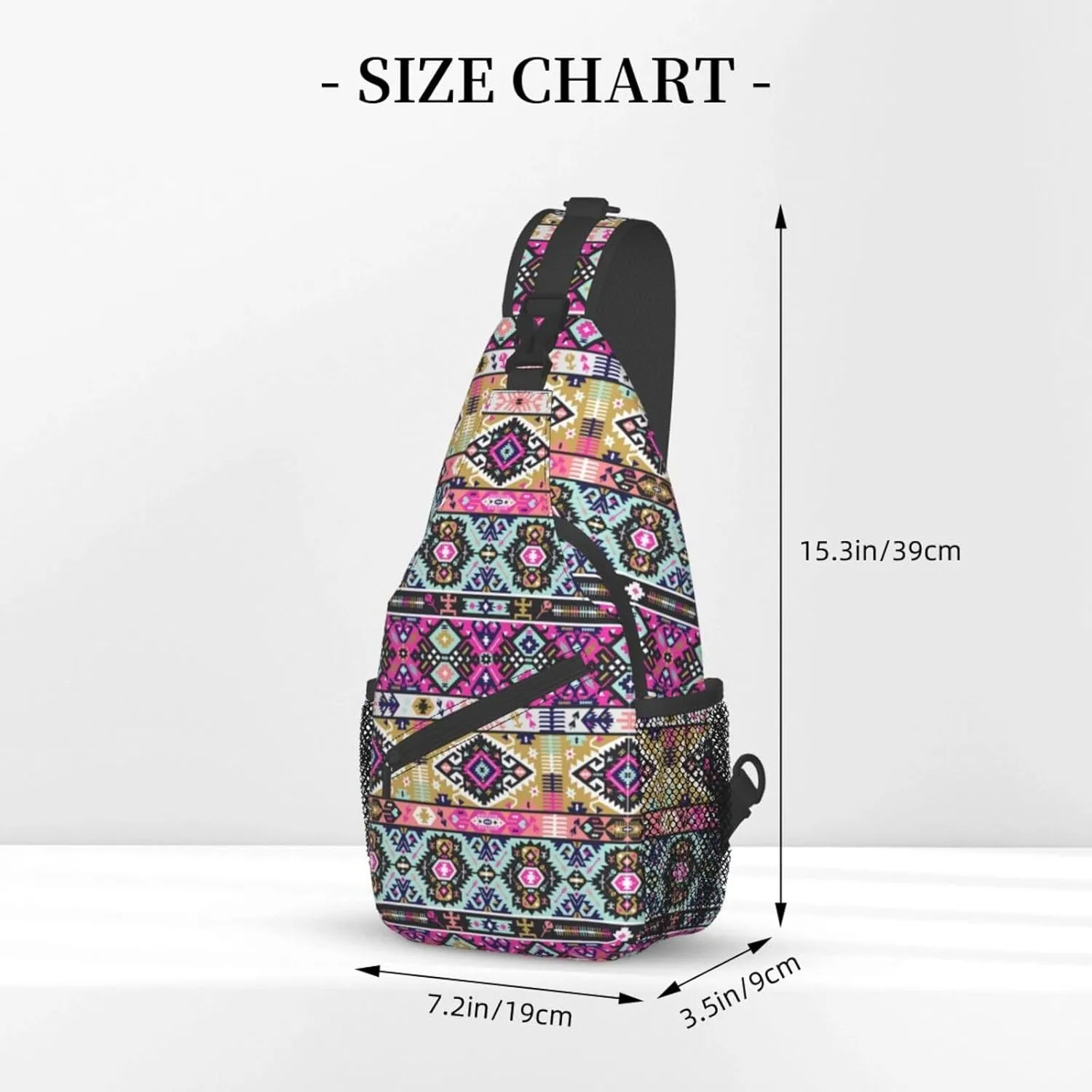 Aztec Sling Backpack Chest Bag Crossbody Shoulder Bag Gym Cycling Travel Hiking Daypack For Men Women