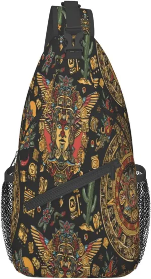Aztec Sling Backpack Chest Bag Crossbody Shoulder Bag Gym Cycling Travel Hiking Daypack For Men Women